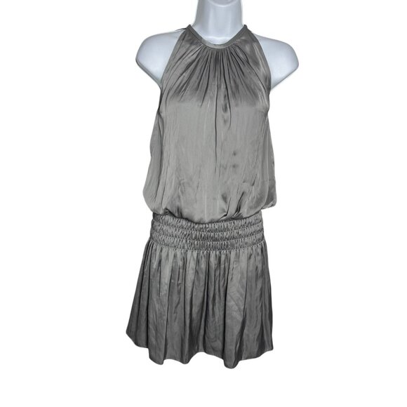 Ramy Brook Paris Dress Sleeveless silver gray womens Size XXS mini short - Picture 1 of 9